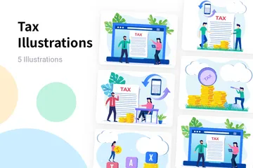 Impôt Pack d'Illustrations