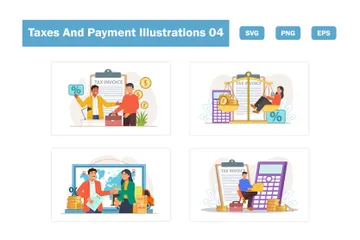 Taxes et paiement Pack d'Illustrations