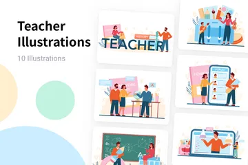 Teacher Illustration Pack