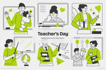 Teacher's Day Illustration Pack