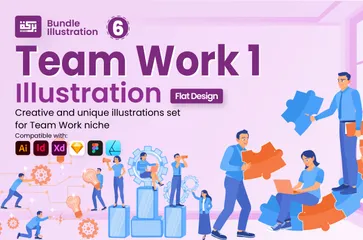 Team Work 1 Illustration Pack