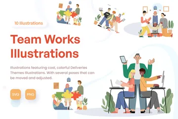 Team Works Illustration Pack