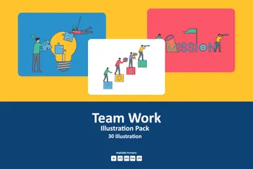 Zusammenarbeit Illustrationspack