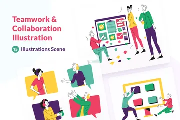 Teamwork And Collaboration Illustration Pack