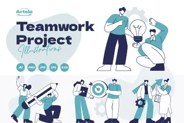 Teamwork Project Illustration Pack