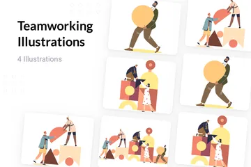 Teamworking Illustration Pack