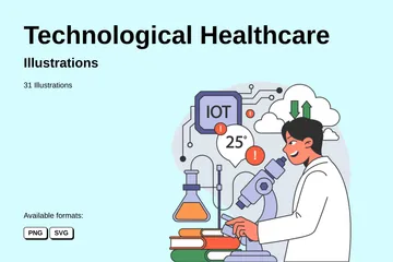 Technological Healthcare Illustration Pack