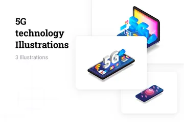 Technologie 5G Pack d'Illustrations