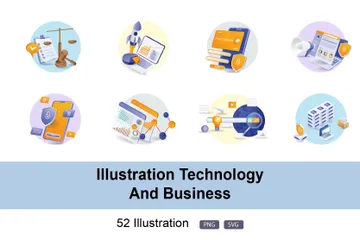 Technologie et affaires Pack d'Illustrations