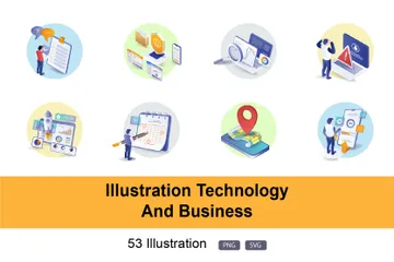Technologie et affaires Pack d'Illustrations