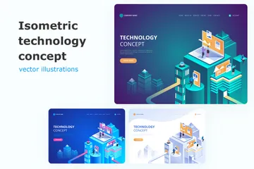 Technologie isométrique Pack d'Illustrations