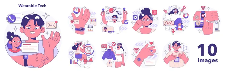 Technologie portative Pack d'Illustrations