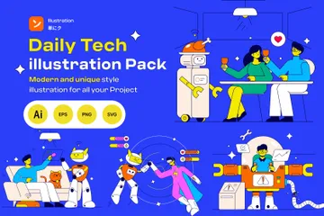 Technologie quotidienne Pack d'Illustrations