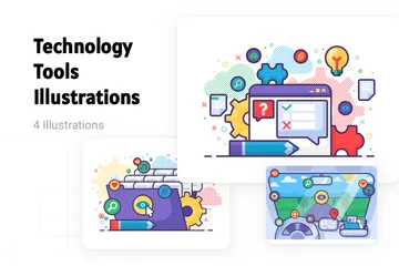 Technologie-Tools Illustrationspack