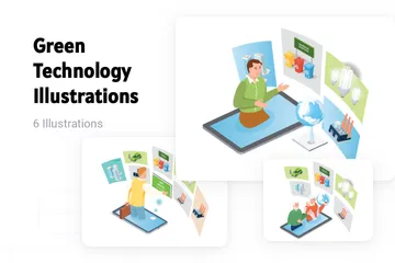 Technologie verte Pack d'Illustrations