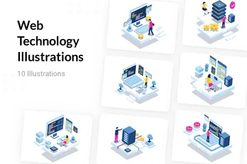Technologie Web Pack d'Illustrations