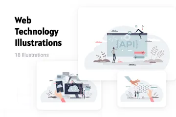 Technologie Web Pack d'Illustrations