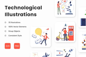 Technologisch Illustrationspack