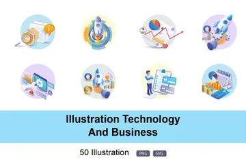 Technology And Business Illustration Pack