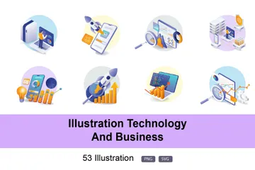 Technology And Business Illustration Pack