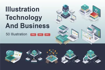 Technology And Business Illustration Pack