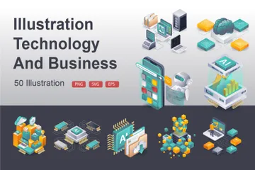 Technology And Business Illustration Pack