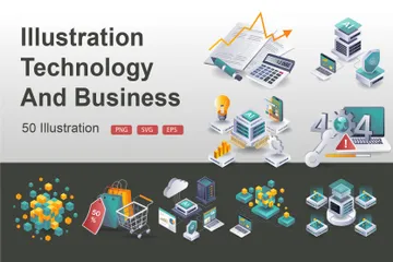 Technology And Business Illustration Pack