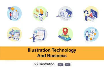 Technology And Business Illustration Pack