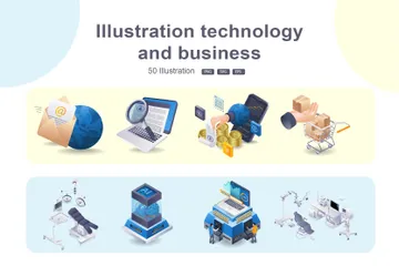 Technology And Business Illustration Pack