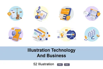 Technology And Business Illustration Pack