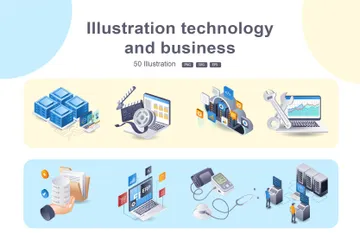 Technology And Business Illustration Pack