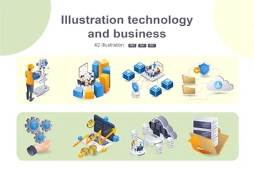 Technology And Business Illustration Pack