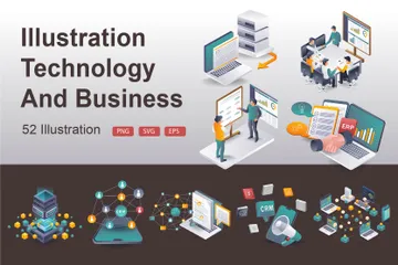 Technology And Business Illustration Pack