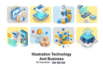 Technology And Business Illustration Pack