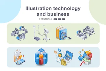 Technology And Business Illustration Pack