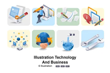 Technology And Business Illustration Pack