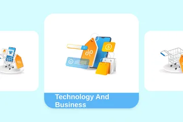 Technology And Business Illustration Pack