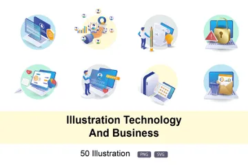 Technology And Business Illustration Pack