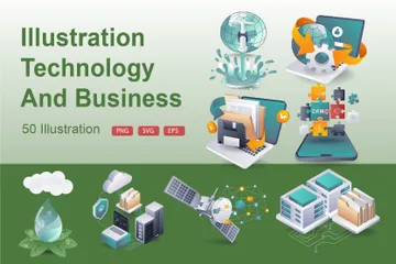 Technology And Business Illustration Pack