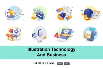 Technology And Business Illustration Pack