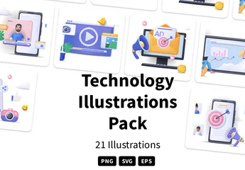 Tecnología Illustration Pack