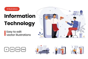 Tecnologías de la información Paquete de Ilustraciones