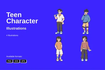 Teen Character Illustration Pack