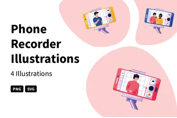 Telefonrekorder Illustrationspack