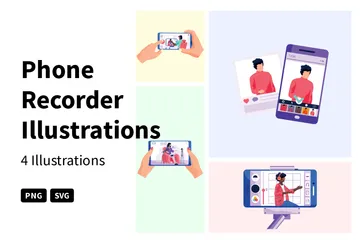 Telefonrekorder Illustrationspack