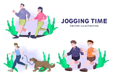 Temps de jogging Pack d'Illustrations