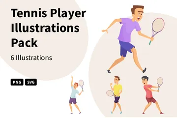 Tennis Player Illustration Pack