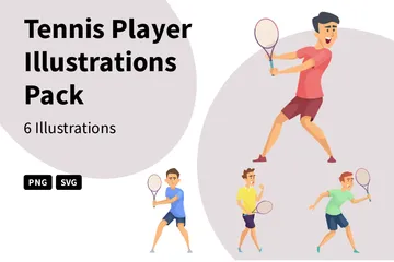 Tennis Player Illustration Pack