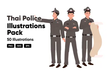 Thai Police Illustration Pack