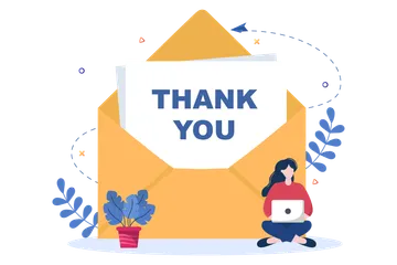 Thank You Email Illustration Pack